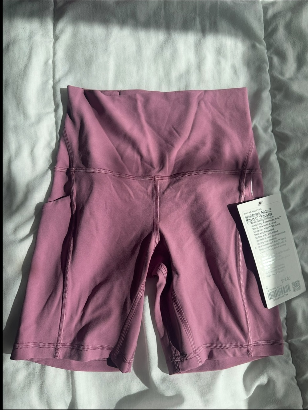 lululemon athletica High-Rise Rose Pink Bike Shorts